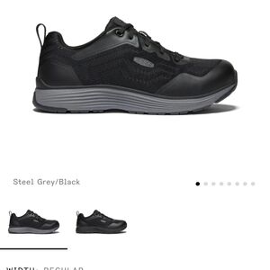 Keen Steel Grey and Black Athletic Shoes